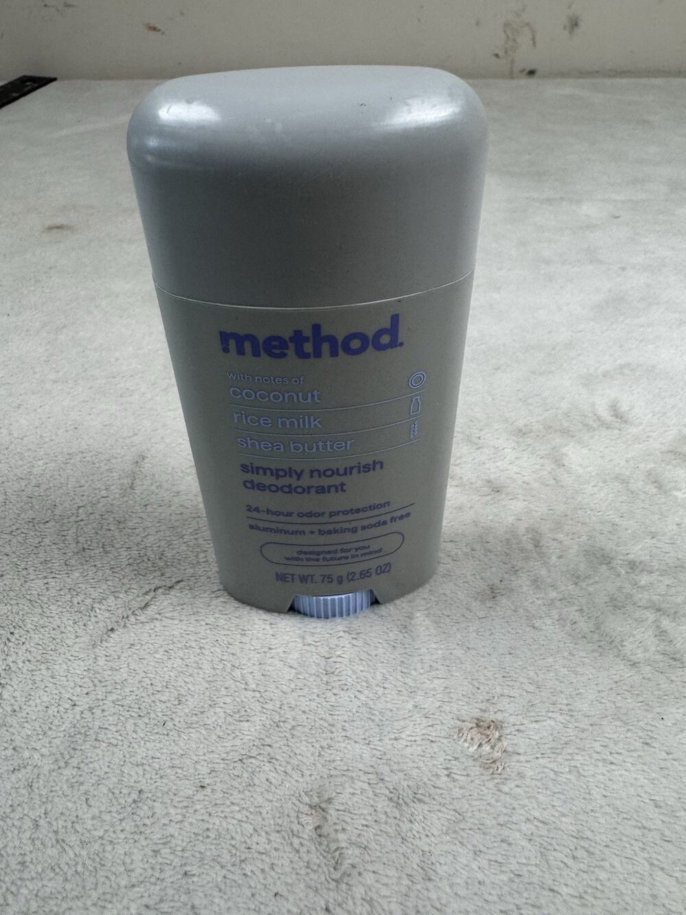 Method Simply Nourish Deodorant Coconut Rice Milk Shea Butter 2.65 oz